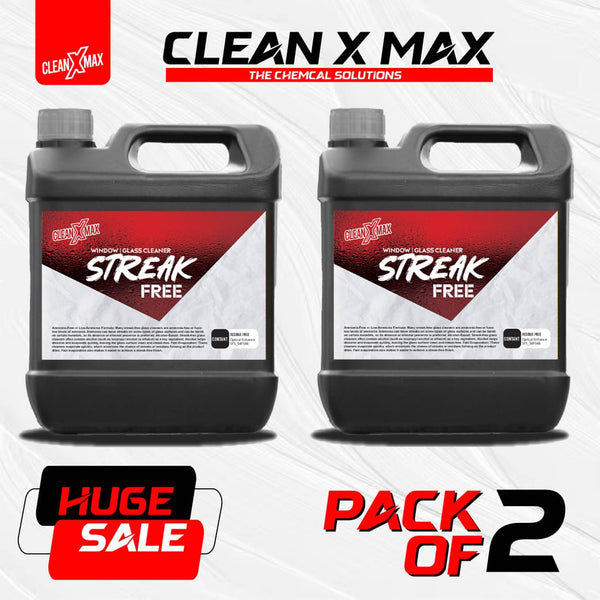 Pack of 2 Streak Free Glass Cleaner - 4 litre