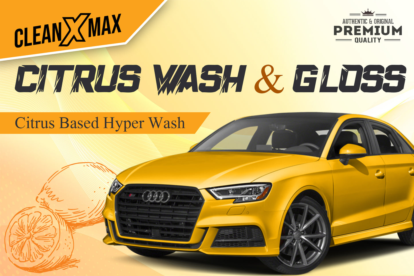 Citrus car wash & wax shampoo - 4 litre