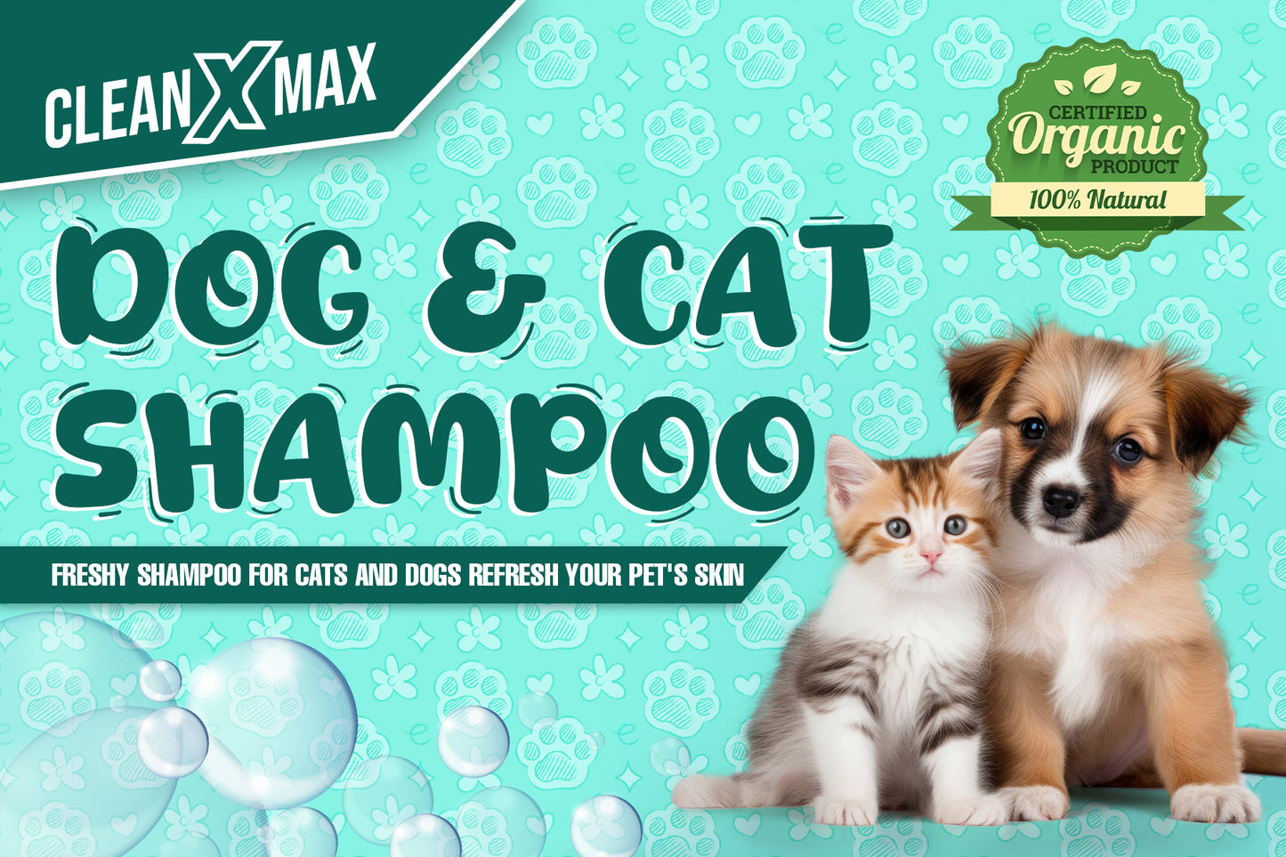 Organic Dogs, Cat and All Pets Shampoo - 4 litre