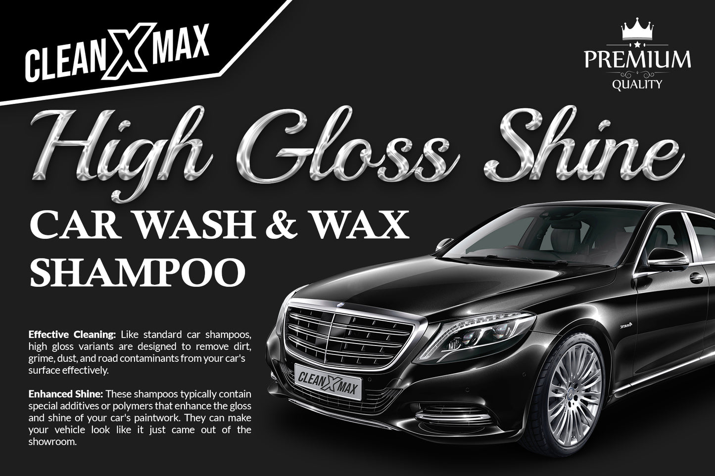 High Glossy Shine Car Wash shampoo & Wax Shampoo - 1 Litre