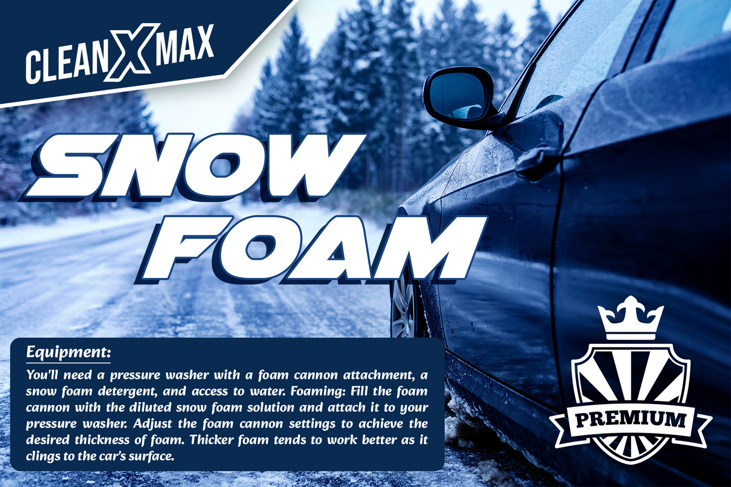 Snow Foam Car Shine Wash & wax Shampoo - 4 Litre