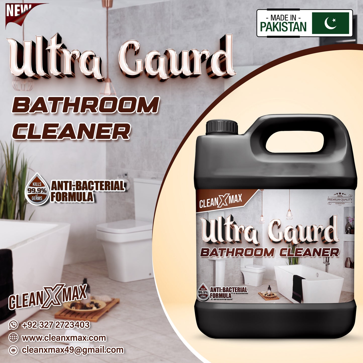 Ultra Guard Bathroom Cleaner Cool Mint Fragrance - 4 litre