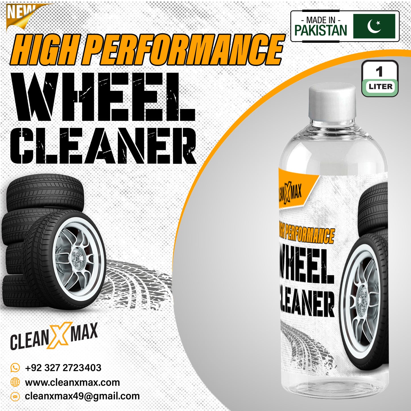 Vehicle Tyre / Wheel Cleaner - 1 litre