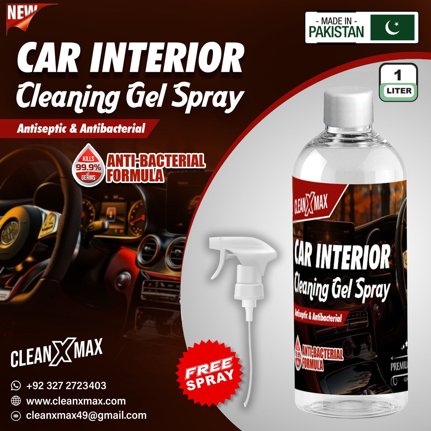 Car Interior Cleaning Gel  - 1 litre