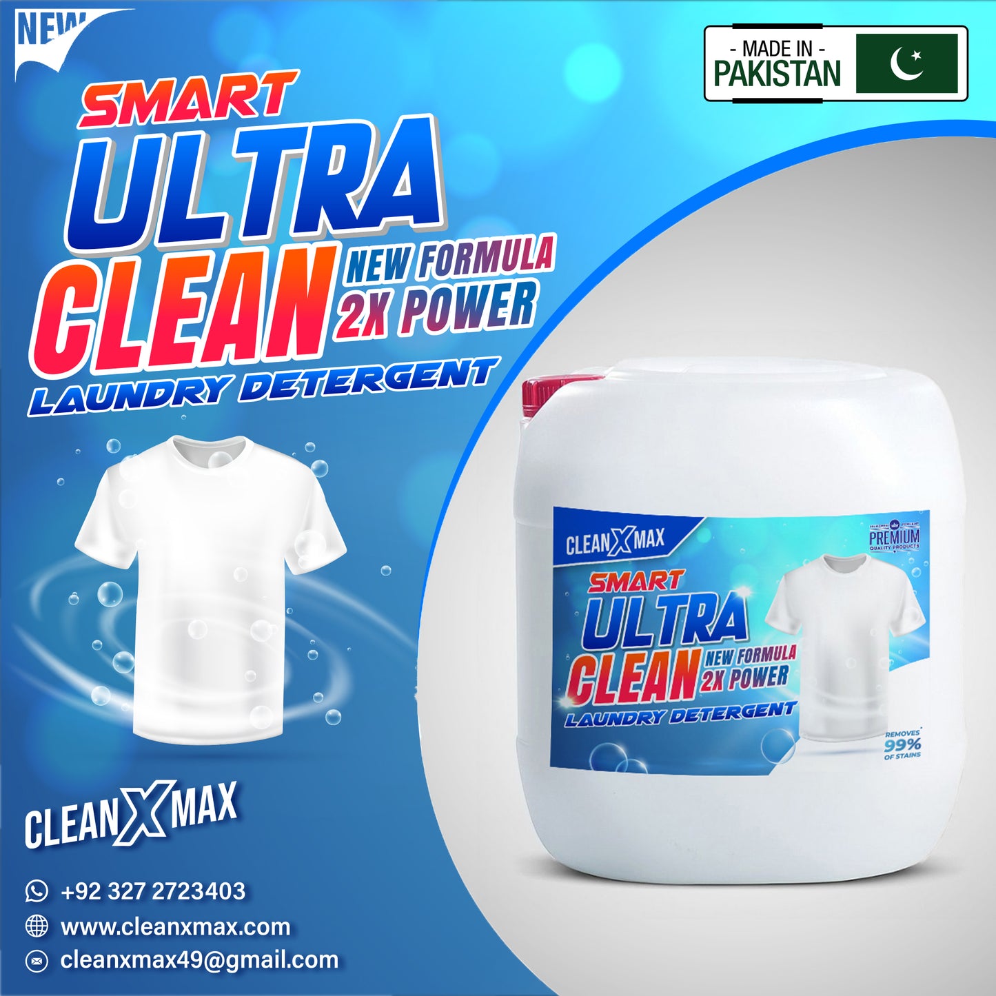 Ultra Clean Liquid Laundry Detergent - 20 litre