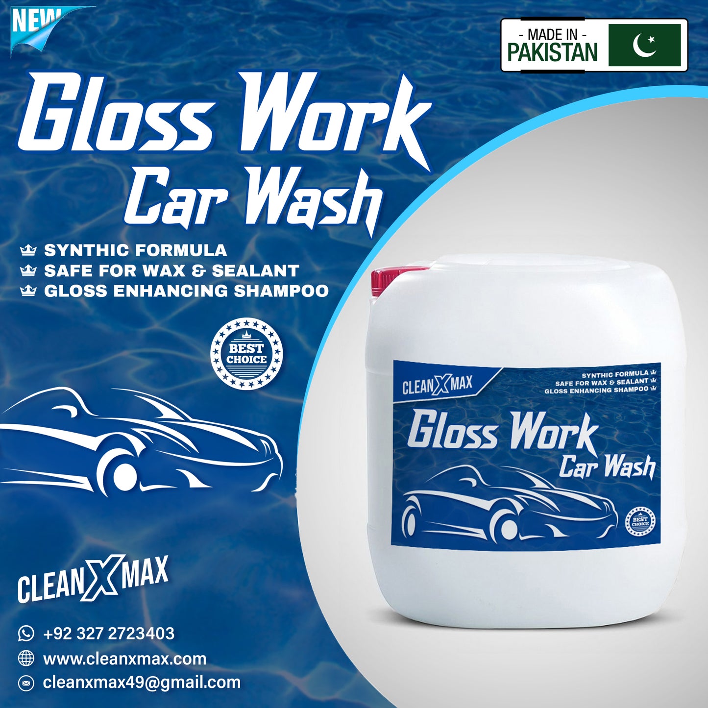 Gloss Workz Auto wash car wash shampoo - 20 litre