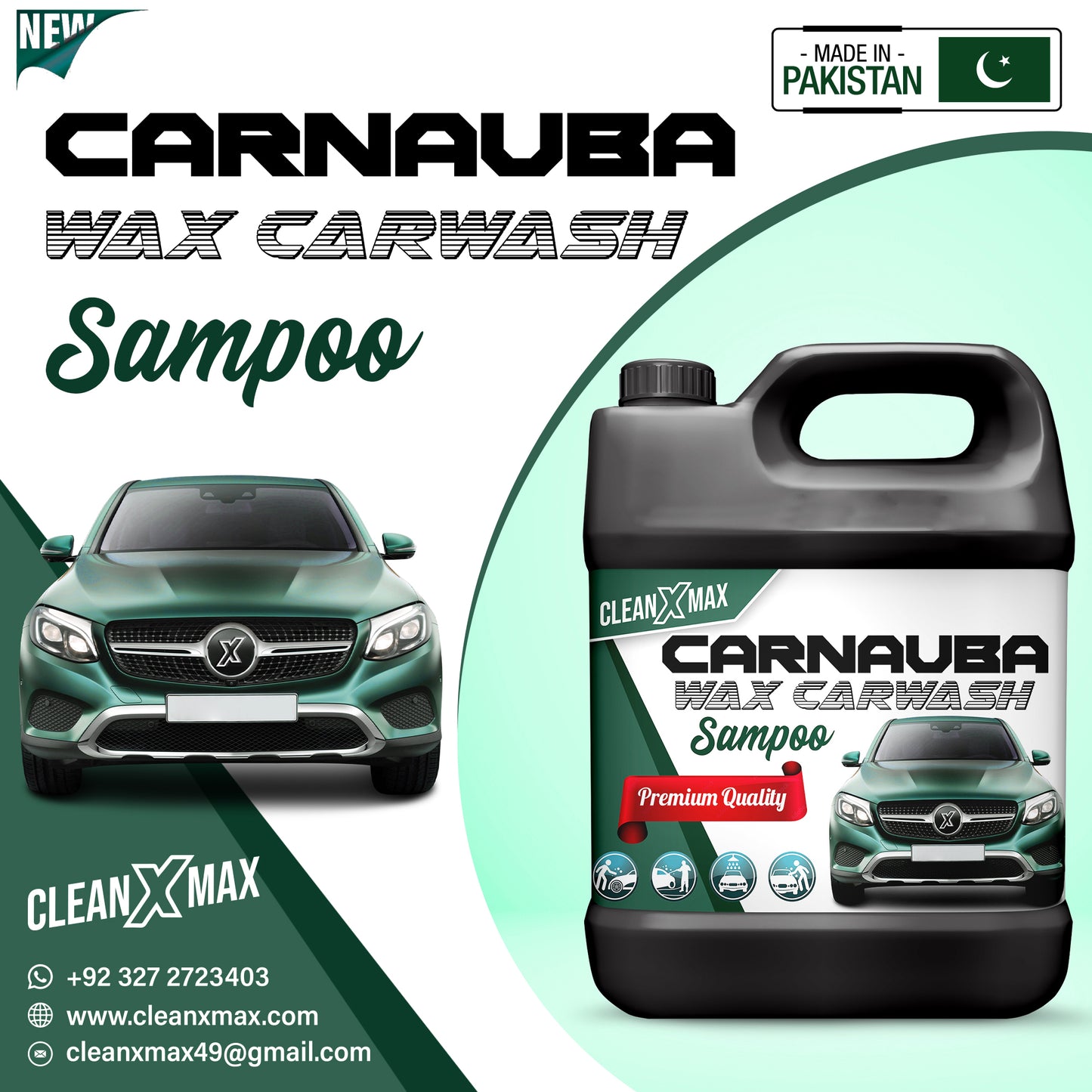 Carnauba Wax Car wash & wax shampoo - 4 litre